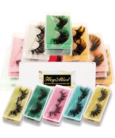 HeyAlice 22-25mm 8D Dramatic Fluffy Long Mink Lashes - 20 Pairs, 10 Styles - Buy Online on GoSupps.com