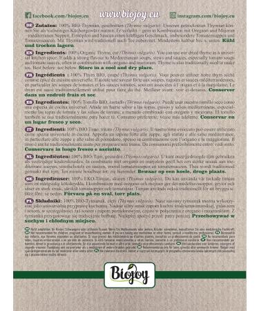  Biojoy Biojoy Organic Thyme (250 g) dried and cut Thyme Herbal Tea (Thymus vulgaris) - Buy Online on GoSupps.com