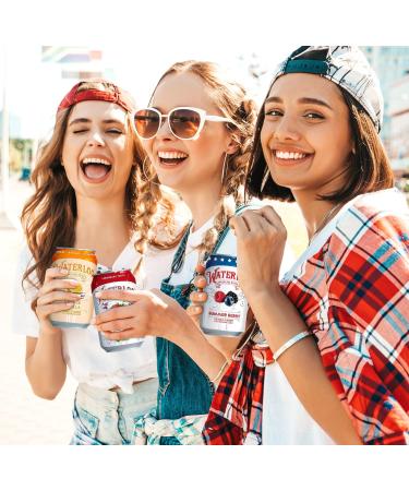 Waterlo Sparkling Water Variety Pack - 12 Sugar Free Flavored Cans with Nosh Pack Bag | Refreshing International Shipping - Buy Online on GoSupps.com