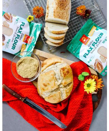 CanMar Golden Flax Flour Fiber-Rich from Flax Seeds (500g) with Protein Omega 3-6 Calcium - Gluten-Free Nut-Free Non-GMO - Breakfast Essentials for Pancakes Breads Cookies & More - Buy Online on GoSupps.com