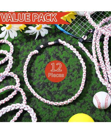 Jexine 12 Pieces Softball Braided Rope Tornado Necklace 3 Rope Braided Sports Necklace Titanium Necklace Softball Gifts for Softball Players Teams Coaches White - Buy Online on GoSupps.com