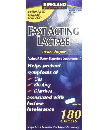 Kirkland Signature Fast Acting Lactase - 180 Caplets