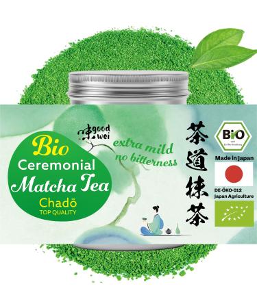 Goodwei Th Matcha BIO C r monie Japonais "Chado" | Poudre de th vert Qualit C r moniale 40g