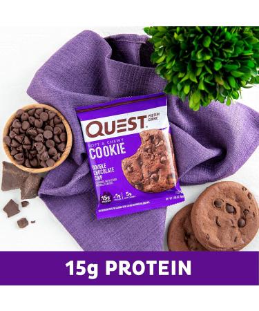 Buy Quest Nutrition Double Chocolate Chip Protein Cookies - 4 CT | High Protein Low Sugar Keto-Friendly Snacks - Buy Online on GoSupps.com