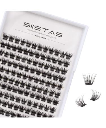 Individual Lashes Cluster Lashes D Curl 120 Cluster 12mm DIY Eyelash Extension False Lashes Individual Natural&Mega Styles Soft for Personal Makeup Use at Home (08-12mm) W08# (12mm)
