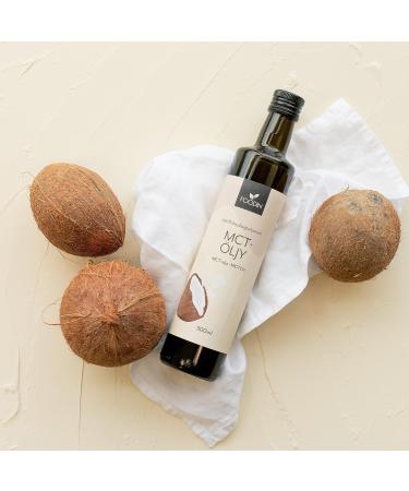 FOODIN MCT 1000ml (2 x 500ml) Coconut Oil 100% Multi-Chain Coconut Oil (MCT) Made from Coconut Produced 100% Gluten Free and Vegan  - Buy Online on GoSupps.com