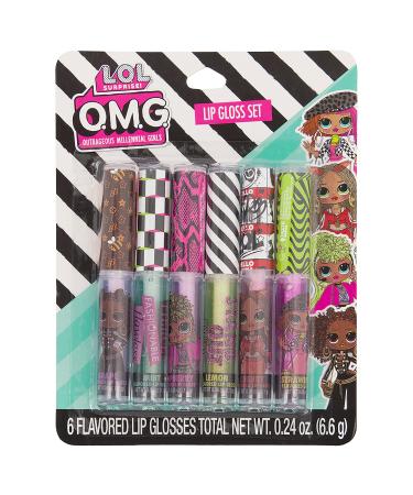 LOL OMG! 6 Piece Lip Gloss Clamshell