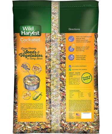 Wild Harvest Cockatiel Advanced Nutrition Diet - 8 lb - Buy Online on GoSupps.com