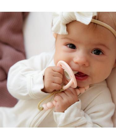 Lulababe Stage I Ballet Slippers + Sugar Swizzle Pacifier and Clip Set - 2 Pacifiers + 1 Clip - Soft Silicone Matching Holder for Infant Boys and Girls - Buy Online on GoSupps.com