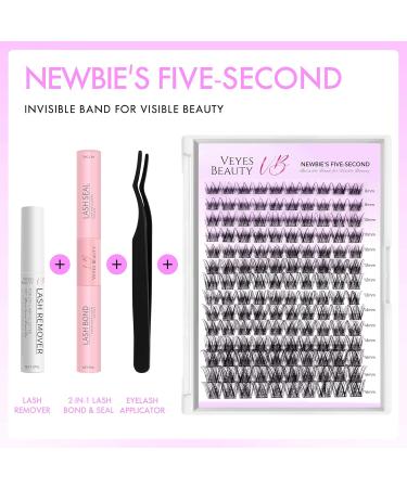 LuxeBold Cluster Lashes Kit - DIY Faux Mink Eyelash Extensions for Dramatic Volume | VEYESBEAUTY - Buy Online on GoSupps.com