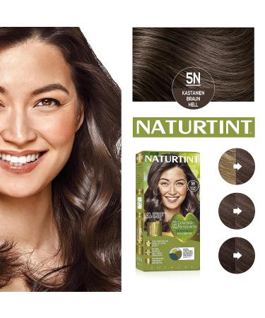 Natureint Biobased Hair Color 5N Chestnut Brown - Ammonia-Free Natural Ingredients 3-Pack (510ml) - Buy Online on GoSupps.com