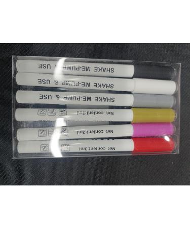 Kalolary 6 Color 3D Nail Art Pens Set - Nail Point Graffiti Dotting Pen for DIY Manicure Tools - Buy Online on GoSupps.com