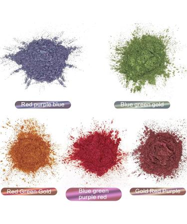 Casiwaft Chameleon Mica Powder Set - 5 Colors for Jewelry, Nails, Painting, Resin & Candle Making - Buy Online on GoSupps.com