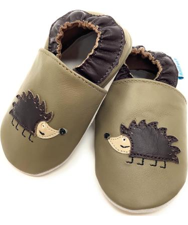 MiniFeet Premium Soft Leather Baby Shoes - Buy 4 Pairs, Get 1 Free! Hedgehog Design - Toddler Shoes 0-6 Months to 4-5 Years - Buy Online on GoSupps.com