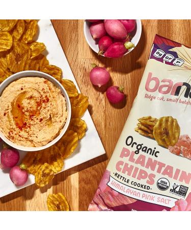 Barnana Organic Plantain Chips - Himalayan Pink Salt, 5 oz | Healthy Snack - Buy Online on GoSupps.com