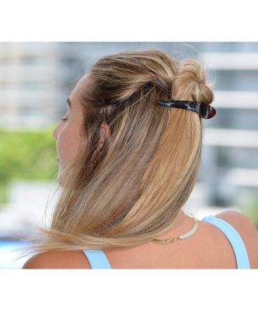 Camila Paris CP922 French Alligator Hair Clip for Women - Stylish Duckbill Claw Clips for Strong Hold and Styling - Made in France Tortoise Shell Design - Buy Online on GoSupps.com