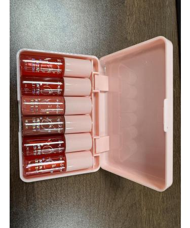 6 Colors Peach Lip Tint Set - Korean Waterproof Lip Stain & Gloss for Lips & Cheeks | Long Lasting High Pigment Makeup - Buy Online on GoSupps.com
