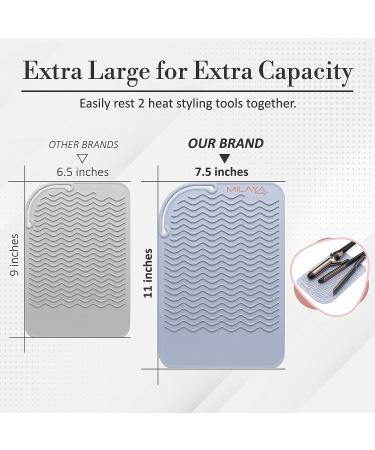 Milaya Beauty Large Silicone Styling Station Mat - Heat Resistant for Hair Irons, Curling Irons & Straighteners | Perfect for Hair Tools, Salon Stylists & Home Use - Buy Online on GoSupps.com