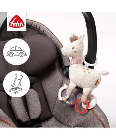 Fehn Activity Toy Lama - Motoric Baby Toy with Fastening Ring | Gripping Elements for Infants & Toddlers | Cuddly Animal Toy for 0+ Months - Buy Online on GoSupps.com