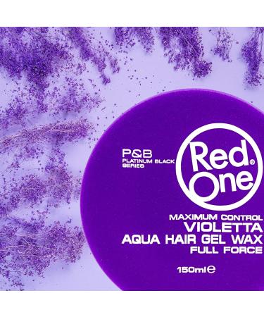 RedOne Aqua Hair Gel Wax Maximum Control Violetta 150ml - Strong Hold Styling Gel for All Hair Types - Buy Online on GoSupps.com