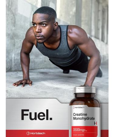 Horb ach Creatine Monohydrate Capsules 3500mg - 300 Count | Non-GMO & Gluten Free Supplement for Optimal Performance - Buy Online on GoSupps.com