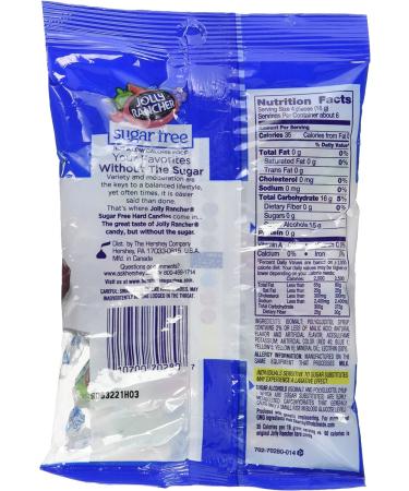 Hersheys Jolly Rancher sugar free hard candy peg bag assortment - 3.6 oz / bag 12 ea - Buy Online on GoSupps.com