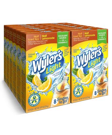 Wyler's Light Singles To Go Powder Packets - Half Iced Tea/Half Lemonade - Pack of 12