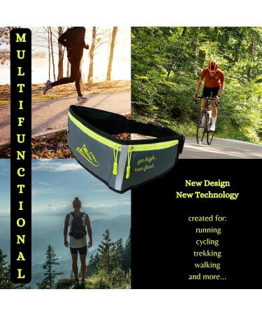 INUFYSOUL Plassers for Chore - Men's Running Bag with Hip Pocket & Sports Belt for Jogging Hiking & Fitness - Compatible with All Smartphones (Gray) - Buy Online on GoSupps.com