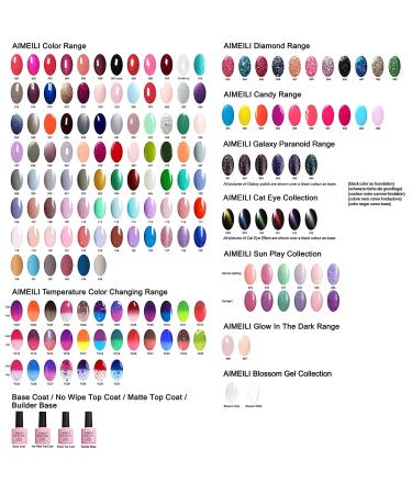 AIMEILI No Wipe Gel Nail Polish Top and Base Coat Set - 2 x 10ml | Shine Finish, Long Lasting, Soak Off Lacquer - Buy Online on GoSupps.com