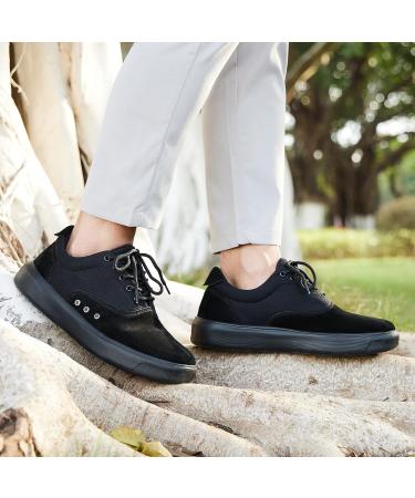 OrthoComfoot Men's Fashion Sneakers | Arch Support Shoes for Plantar Fasciitis | Orthopedic Casual Shoes for Achilles Tendonitis | Flat Feet Relief | 10 W1-Black - Buy Online on GoSupps.com