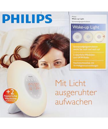 Philips Wake-Up Light LED HF3506/05 - Sunrise Alarm Clock with 2 Natural Tones Silver Finish | Enhance Your Morning Routine - Buy Online on GoSupps.com