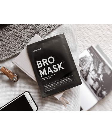 Jaxon Lane BRO MASK for Men | 2 Pc. Hydrating Anti Aging Sheet Masks with Vitamin C, E, Hyaluronic Acid & Collagen (4 Pack) - Face Care & Acne Treatment - Buy Online on GoSupps.com