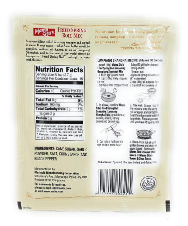 Mama Sita's Lumpiang Shanghai Mix - 6 Pack (1.4oz/40g) - Seasoning for Fried Spring Rolls - Buy Online on GoSupps.com