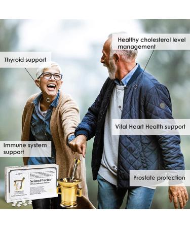 SelenoPrecise Organic Selenium Supplement - 88.7% Absorption - Thyroid Support, Immune System, Prostate & Heart Health - 100mcg Tabs 60ct - Buy Online on GoSupps.com