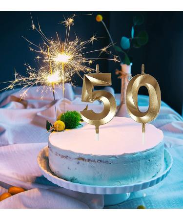 Bailym 50th Birthday Gold Number 50 Cake Topper - Party Decoration - Buy Online on GoSupps.com