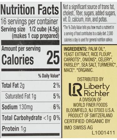Rapunzel Low Sodium Vegetable Bouillon Cubes - 8 Count (2.5 oz) - Buy Online on GoSupps.com