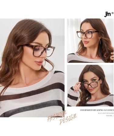 JM 3-Pack Classic Square Reading Glasses - Fashion Oversized Blue Light Filter Glasses for Women & Men - Mixed Strength 1.0x - Buy Online on GoSupps.com