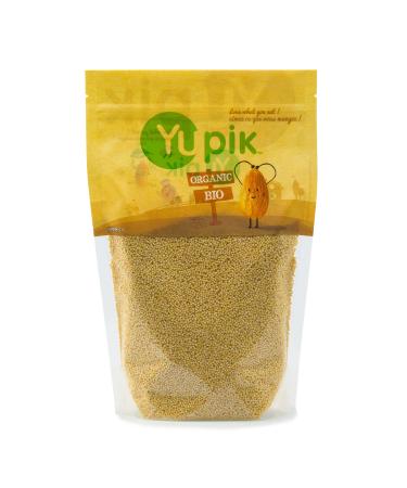 Yupik Organic Millet Seeds Hulled 1 kg 6 Count Gluten-Free Non-GMO Kosher Vegan Raw Salt-Free Plant-Based Protein Source of Fiber & Iron Ideal for Recipes Side Dishes Salads & More 6 kg