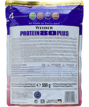 Weider Protein 80 Plus 2-Pack (2 x 500g) Strawberry - High Quality Protein for Optimal Performance - Buy Online on GoSupps.com
