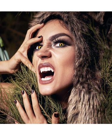 Buy Aricona Wolf Eyes Black & Yellow Halloween Contact Lenses | Daily Colored Lenses for Costume Parties - No Prescription Needed - Buy Online on GoSupps.com