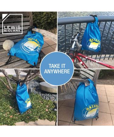 WaterSeals Cinch Locking Backpack | Waterproof Drawstring Bag with Anti-Theft Lock | Black - Buy Online on GoSupps.com