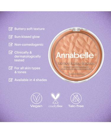 Annabelle Perfect Butter Bronzer Bronzing Powder Bora Bora Beach Silky Soft Texture Sun-Kissed Glow Talc-Free Vegan Cruelty-Free Paraben-Free Non-Comedogenic 8.5 g - Buy Online on GoSupps.com