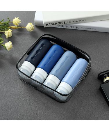Gemice Silicone Travel Bottles Set - 4 Pack 90ml FDA Approved Refillable Containers for Shampoo Cream Body Care - Ideal Travel Toiletries - Buy Online on GoSupps.com