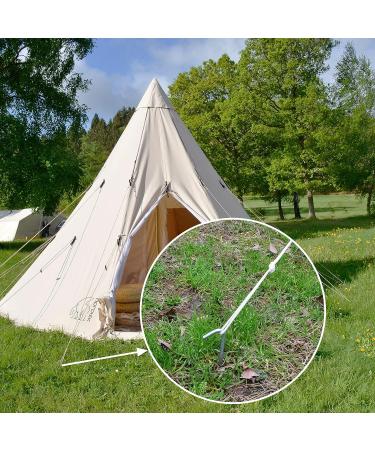 9 Heavy Duty Tent Stakes - 8 Pack Galvanized Steel Pegs for Camping & Garden - Buy Online on GoSupps.com
