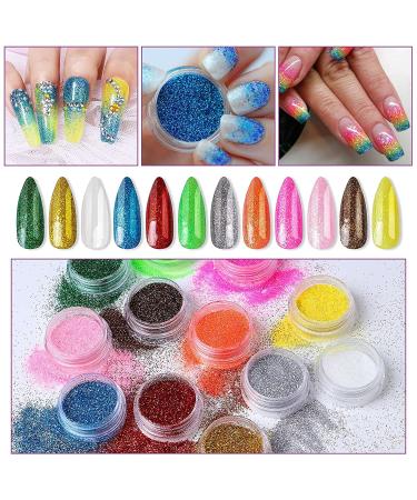 Ejiubas Acrylic Nails Kit - Complete Nail Extension Set with Powder, Monomer, Glitter, Tips, and Brush - Manicure DIY Supplies - Buy Online on GoSupps.com