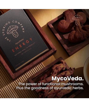 The Sporing Company Mycoveda Energy - Stamina Boost and Endurance with Cordyceps Ashwagandha Guarana - Buy Online on GoSupps.com
