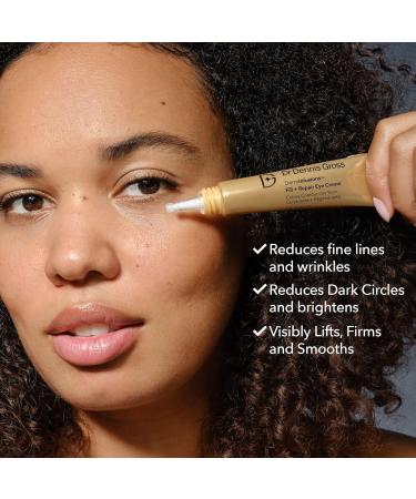 Dr Dennis Gross DermInfusions Fill + Repair Eye Cream: Hydrating & Brightening Treatment for Dark Circles Fine Lines & Wrinkles Firms & Smooths 360 Eye Area 0.5 Oz - Buy Online on GoSupps.com