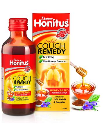 Dabur Honitus Herbal Cough Remedy Ayurvedic Syrup 3.38 fl oz