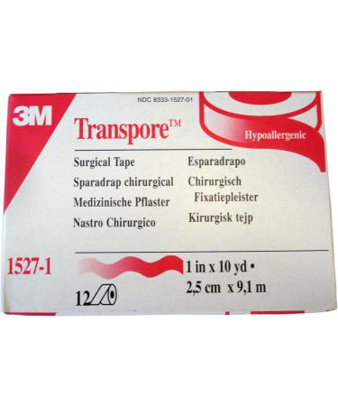 Transpore Surgical Tape by the Box  1 (Box of 12 Rolls)