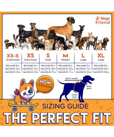 Orange Dog Safety Reflective Vest with Leash Hole - Lightweight XS High Visibility for Outdoor Activity SNAP LOCK BUCKLE Straps - Keep Your Dog Safe Day & Night - Buy Online on GoSupps.com